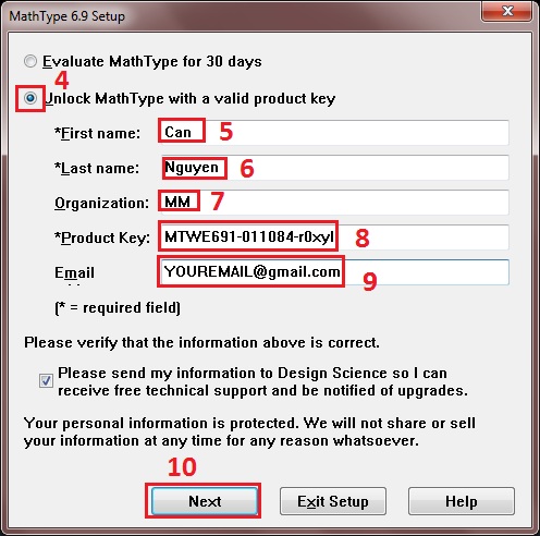 is mathtype 6.9 compatible with google forms